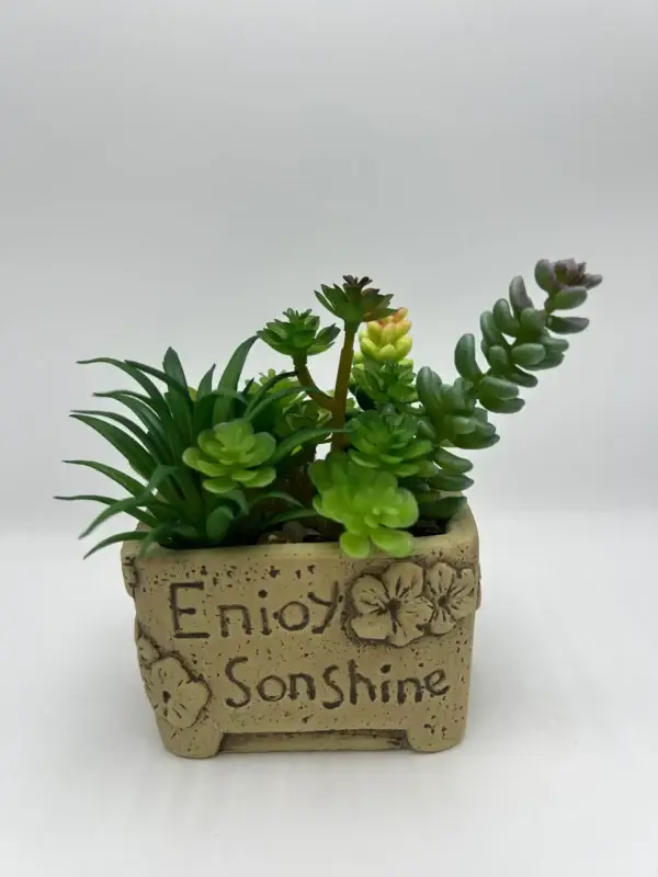 decorative artificial succulent arrangement